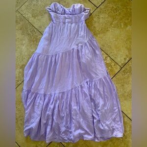 Purple tie back maxi dress